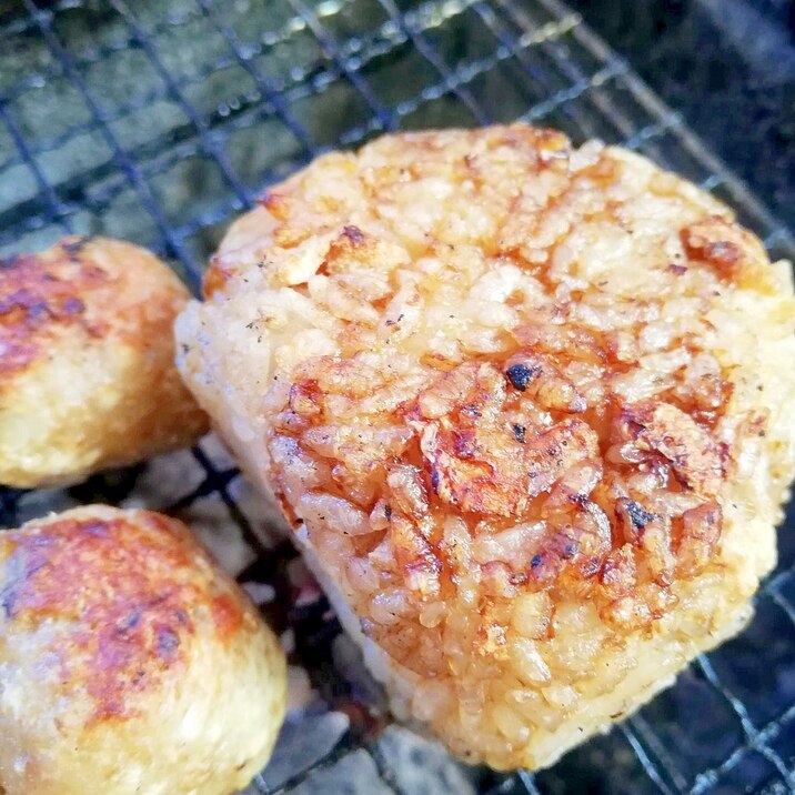 香ばし醤油の焼きおにぎり♩